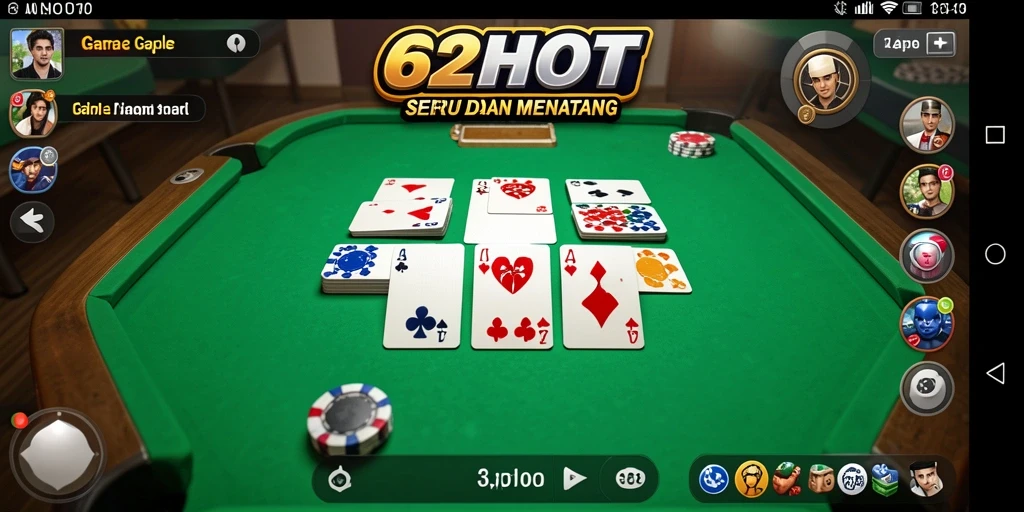 Screenshot gameplay Gaple yang menampilkan suasana permainan.