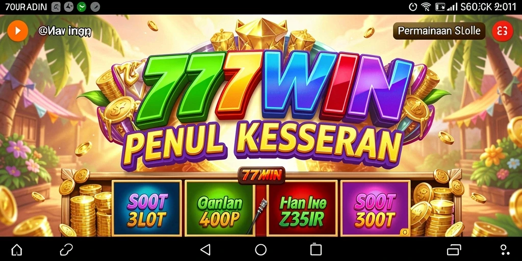 Screenshot 777WIN menunjukkan gameplay Slot yang mendebarkan.