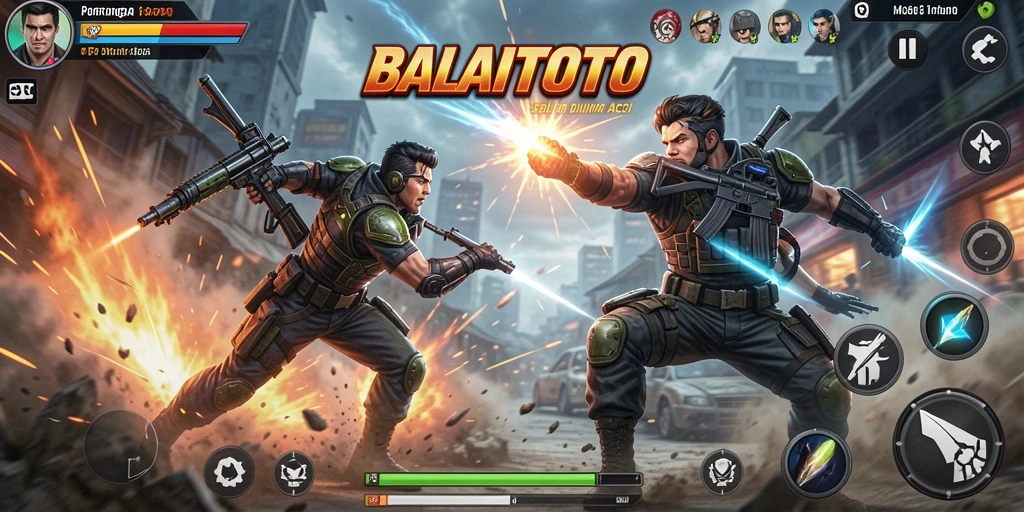 Tampilan gameplay seru BALAITOTO dengan aksi pertarungan yang mendebarkan.