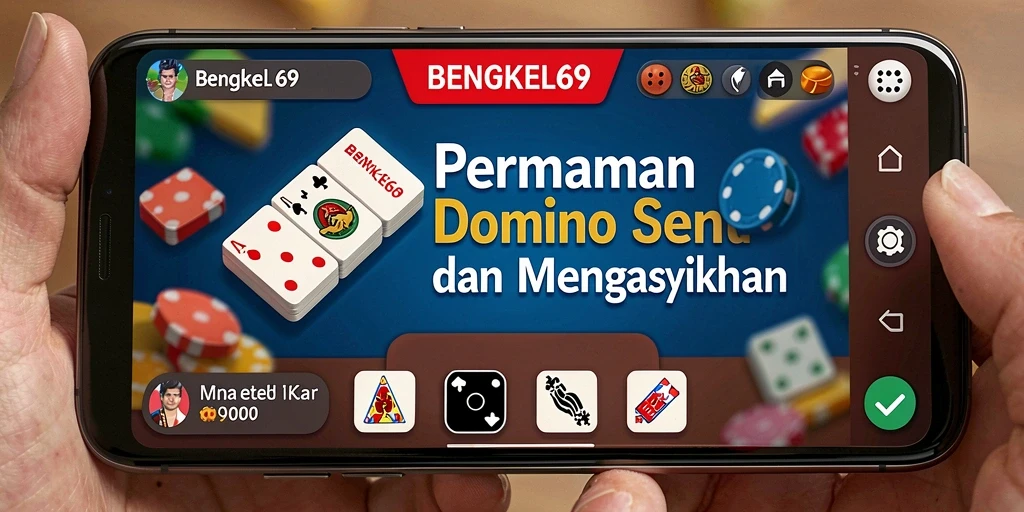 Screenshot gameplay BENGKEL69 menunjukkan aksi seru permainan domino.