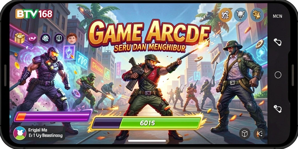 Screenshot gameplay BTV168 yang memperlihatkan aksi seru dalam game Arcade.