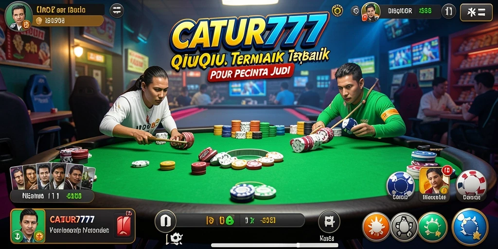 Tampilan gameplay seru dari CATUR777 dalam QiuQiu.