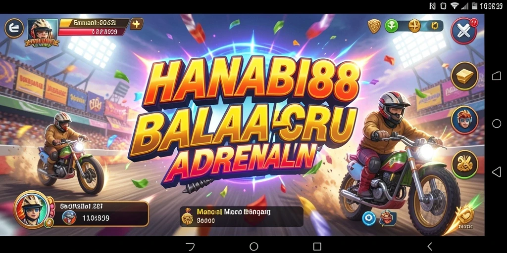 Screenshot utama HANABI88 yang menunjukkan aksi balap yang mendebarkan.