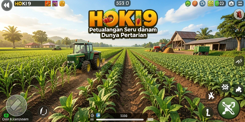 Tangkapan layar gameplay <strong>HOKI9</strong> menampilkan aktivitas bertani yang menarik.