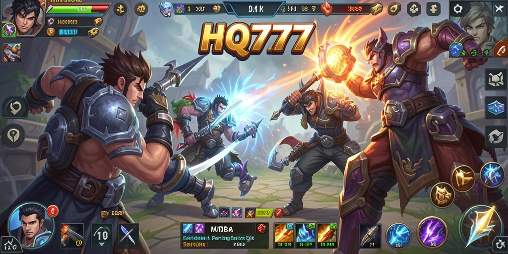 Tampilan gameplay HQ777 yang seru dan strategis.