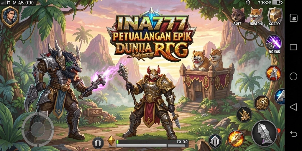 Tampilan gameplay RPG yang mendebarkan dan penuh aksi.