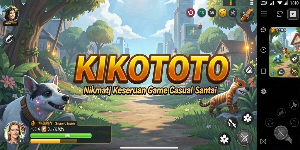 Screenshot gameplay KIKOTOTO menunjukkan aksi seru dan grafis menarik.