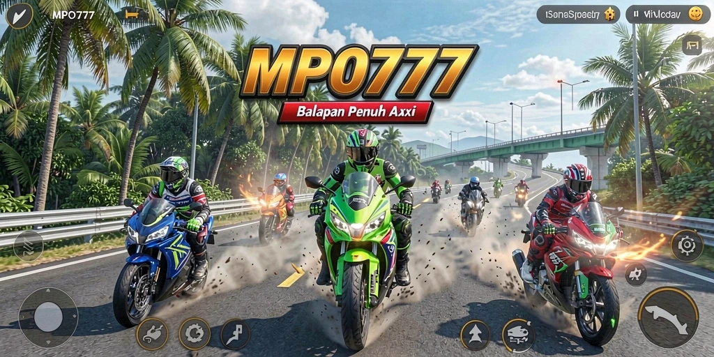 Tampilan gameplay seru dan menantang balapan motor.