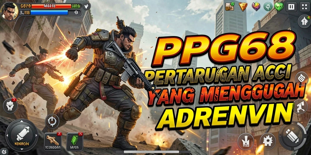 Gameplay PGG68 menunjukkan pertarungan aksi yang intens dan mendebarkan.