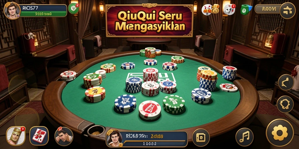 Screeshot gameplay RICIS77 dengan tampilan permainan QiuQiu yang menarik.