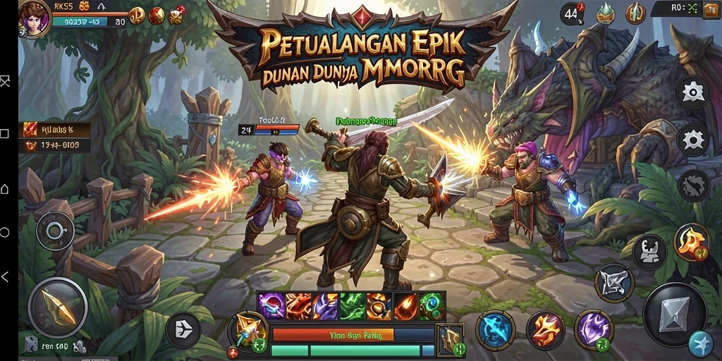Gameplay mendebarkan dalam dunia fantastis RK55.