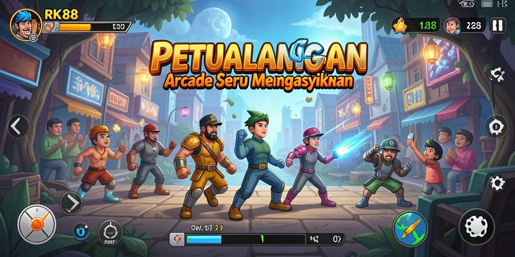 Tampilan gameplay RK88 yang penuh warna dan seru.