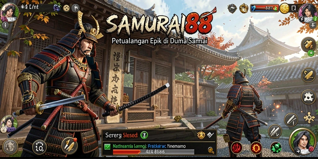 Screenshot menarik dari pertarungan epik di SAMURAI88.