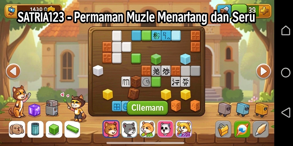 Screenshot gameplay SATRIA123 menampilkan teka-teki yang menarik dan tantangan seru.