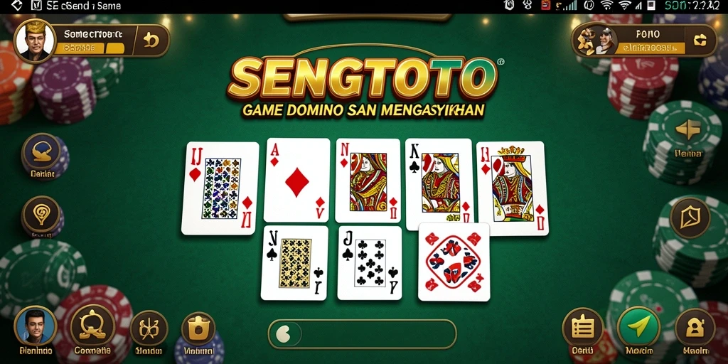 Tampilan screenshot SENGTOTO menampilkan permainan Domino yang seru dan kompetitif.