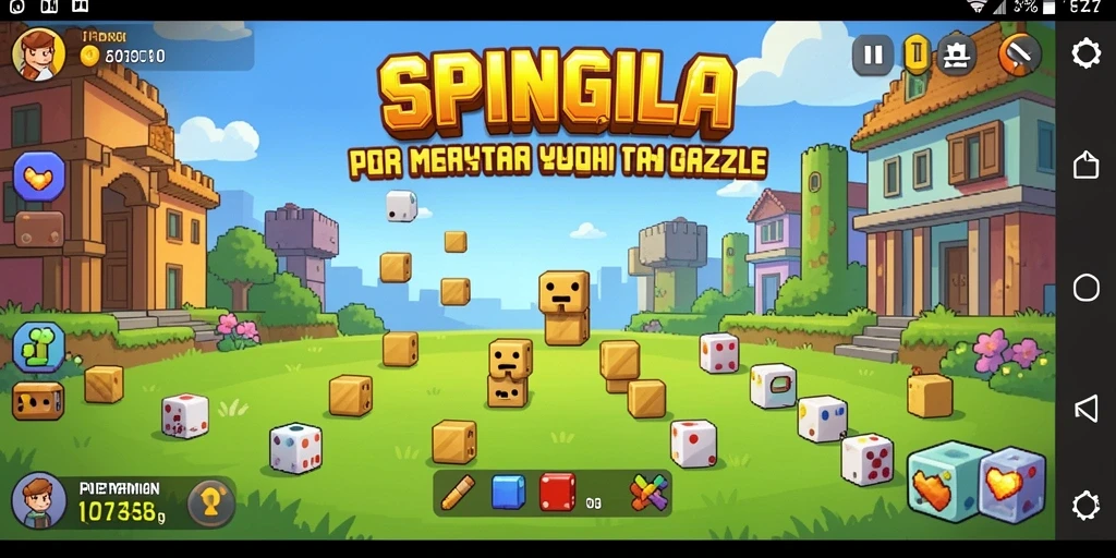 Tampilan gameplay SPINGILA yang menampilkan tantangan Puzzle seru.