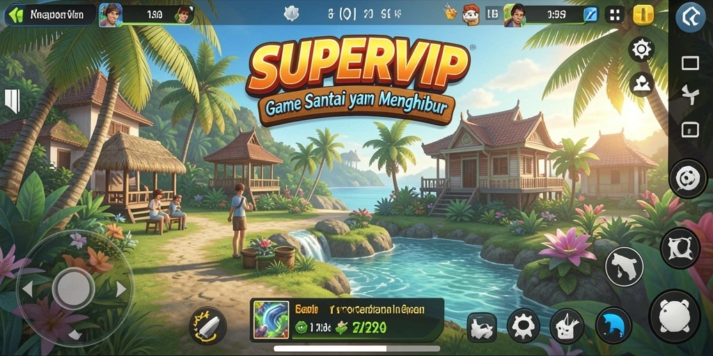Tampilan gameplay yang mengasyikkan dari SUPERVIP.