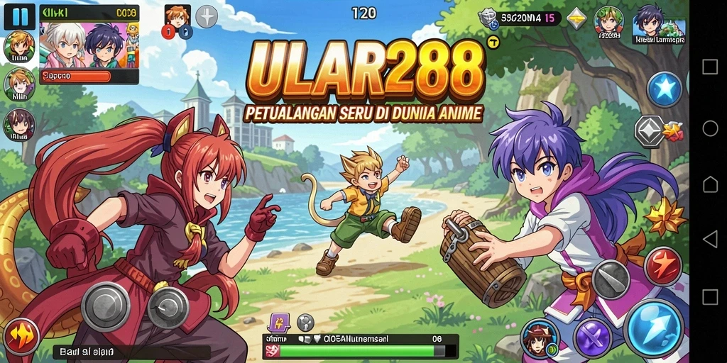 Tampilan gameplay ULAR288 yang penuh aksi dan karakter anime menarik.