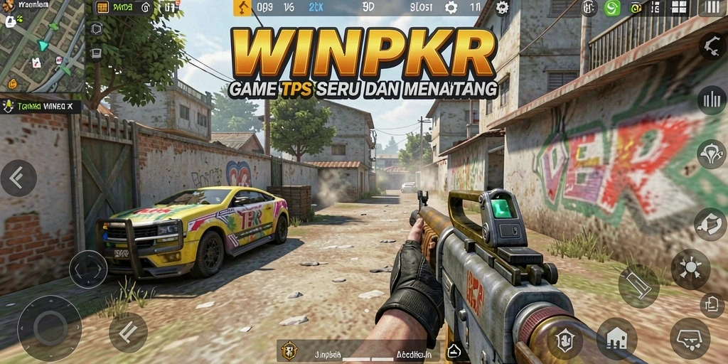 Tangkapan layar utama dari gameplay WINPKR di medan tempur TPS.