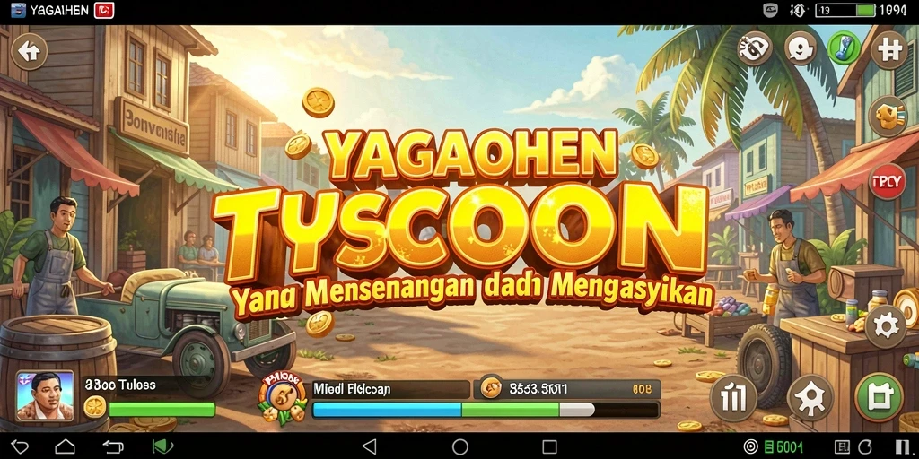 Screenshot gameplay YAGAOHEN menampilkan manajemen bisnis yang seru.